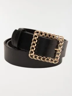 DistriCenter Ceinture Boucle Carrée Chaîne Femme