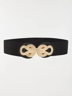 DistriCenter Ceinture élastique Noire Femme