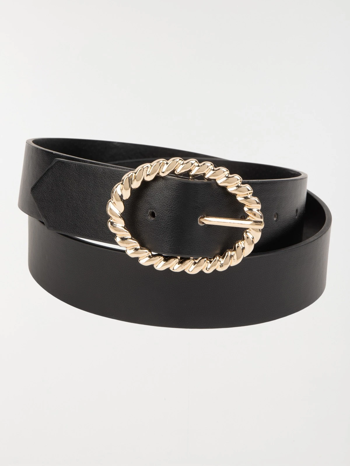 DistriCenter Ceinture à Boucle Noire Femme 3 DistriCenter Ceinture à Boucle Noire Femme