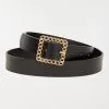 DistriCenter Ceinture Noire Boucle Carré Femme -Hipanema Soldes 4956092 900