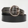 DistriCenter Ceinture Noire Studs Dorés Femme -Hipanema Soldes 4956093 900
