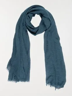 DistriCenter Foulard Uni Bleu Paon Femme
