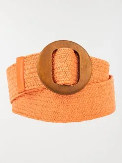 DistriCenter Ceinture élastiquée Orange Sienne Femme