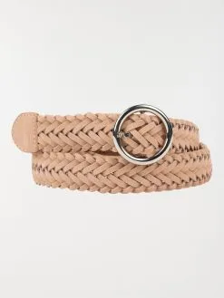 DistriCenter Ceinture Tressée Rose Femme