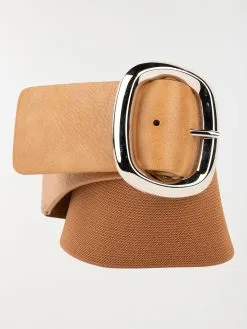 DistriCenter Large Ceinture Camel Femme