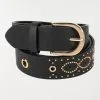 DistriCenter Ceinture Noire Studs Dorés Femme -Hipanema Soldes 5956108 900
