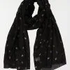 DistriCenter Foulard Imprimé Femme Noir -Hipanema Soldes 5991109 900