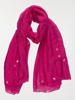 DistriCenter Foulard Imprimé Femme Fuschia Vif