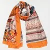 DistriCenter Foulard Imprimé Orange Femme 1 DistriCenter Foulard Imprimé Orange Femme -Hipanema Soldes 5991114 350