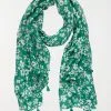 DistriCenter Foulard Imprimé Fleuri Et Pompons Femme -Hipanema Soldes 5991119 349