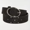 DistriCenter Ceinture Ajourée Suédine Noire Femme -Hipanema Soldes 9956006 900