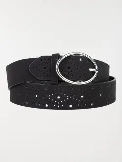 DistriCenter Ceinture Ajourée Noire Femme
