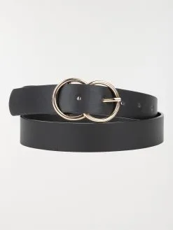 DistriCenter Ceinture Double Boucle Arrondie Femme