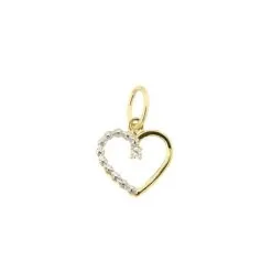 Pendentif COEUR Oxyde Or 375°°°