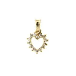 Pendentif COEUR Oxyde Or 375°°°