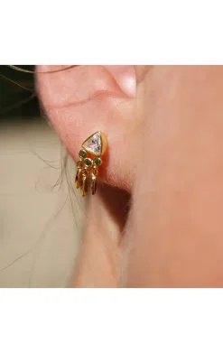 HIPANEMA Boucles D'oreilles Pyramid -Hipanema Soldes pyramid blanc 1